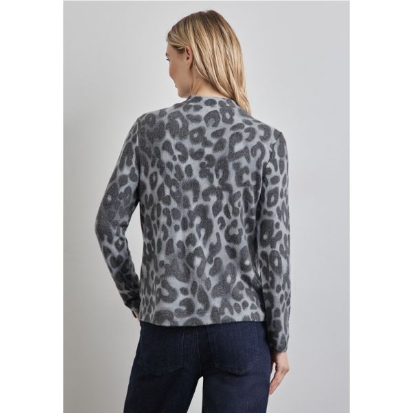 Street One zacht col shirt grey 322374 36220