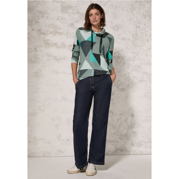Cecil zacht col shirt glaced green 322388 36260