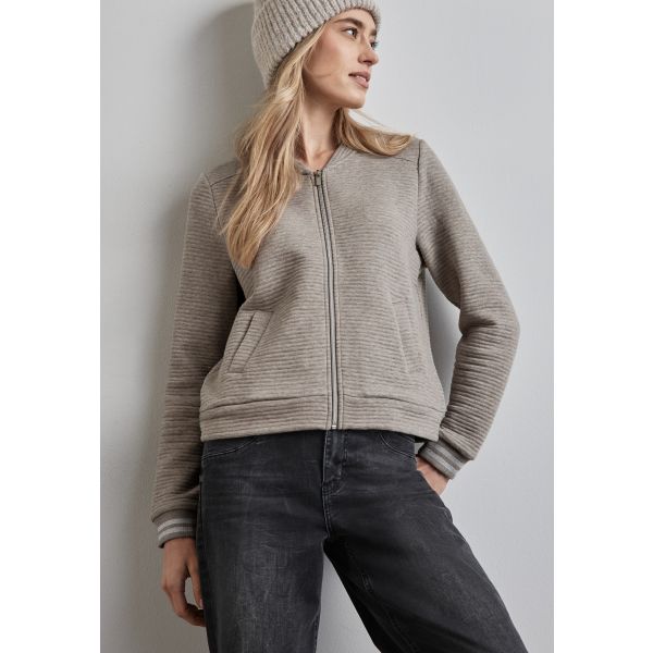 Street One bomber vest breezy beige melange