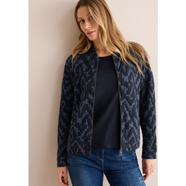 Cecil print vest universal blue 322610 25512