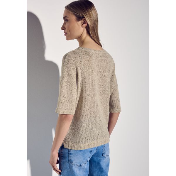 Street One brei shirt moonstone sand 322692 16269