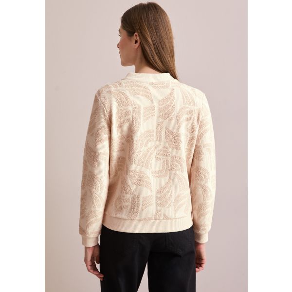 Cecil jacquard vest pearl beige 322762 26504