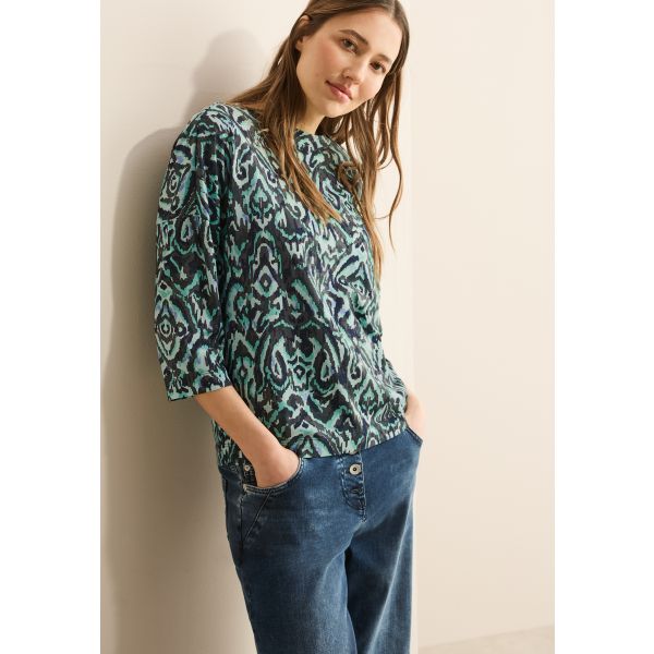 Cecil print shirt slate khaki 322926 36563