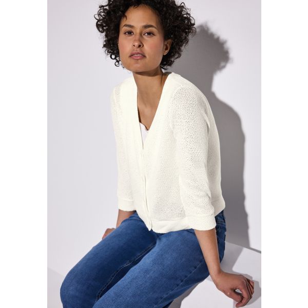 Street One off white vest met knopen 322956 10108