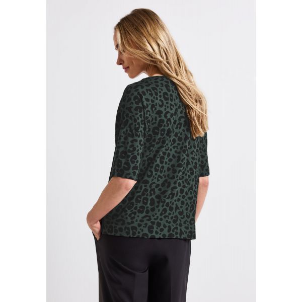Street One print shirt mid green 323046 26619