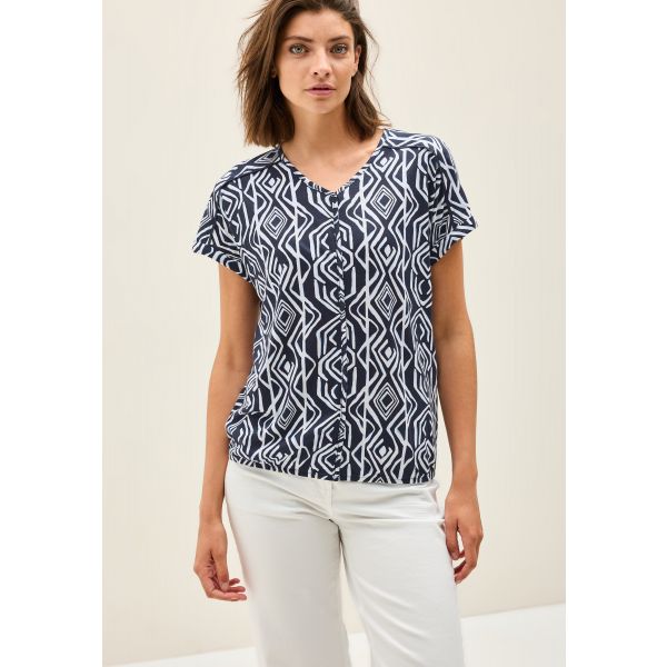 Cecil print shirt universal blue 323072 35512