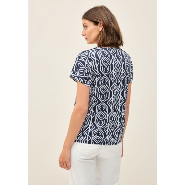 Cecil print shirt universal blue 323072 35512