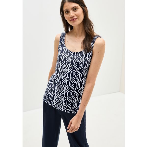 Cecil print top universal blue 323073 35512