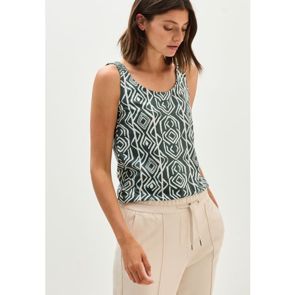 Cecil print top balmy khaki 323073 36243