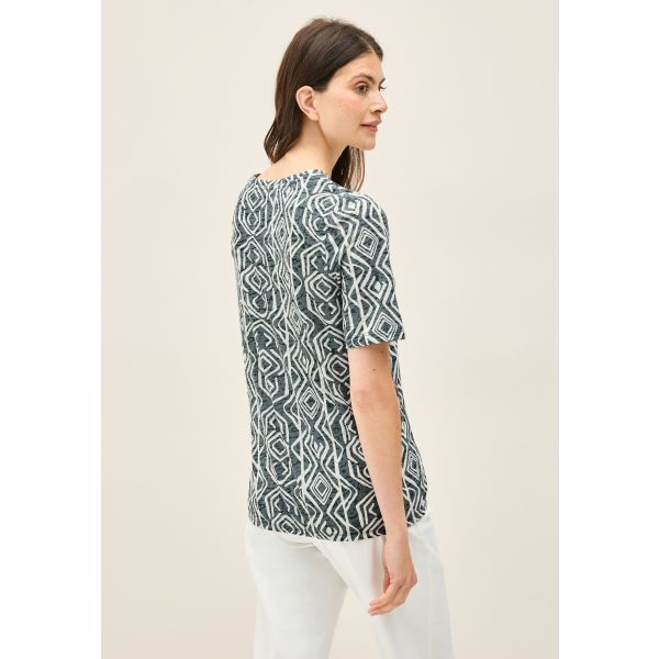 Cecil print shirt balmy khaki 323074 36243
