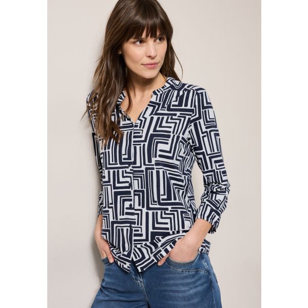 Cecil print blouse universal blue 323106 25512