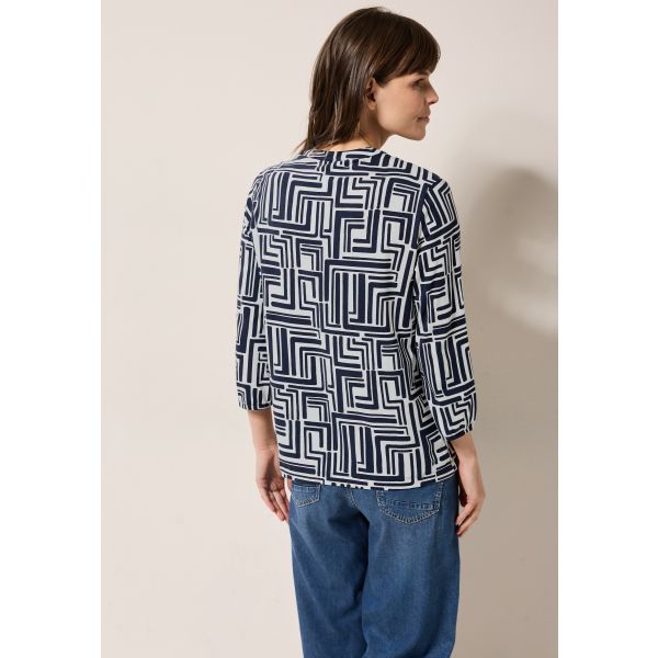 Cecil print blouse universal blue 323106 25512