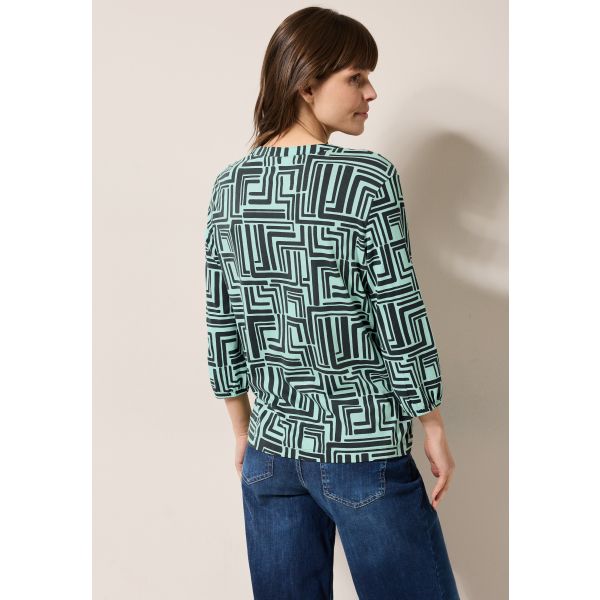 Cecil print blouse slate khaki 323106 26563
