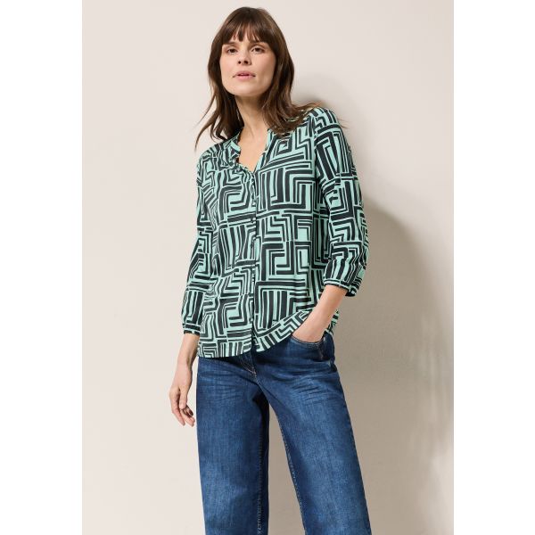 Cecil print blouse slate khaki 323106 26563