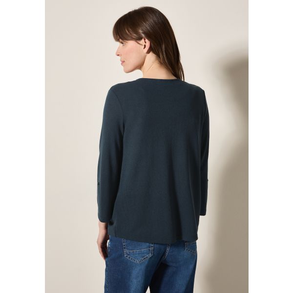 Cecil crêpe vest universal blue 323110 15512