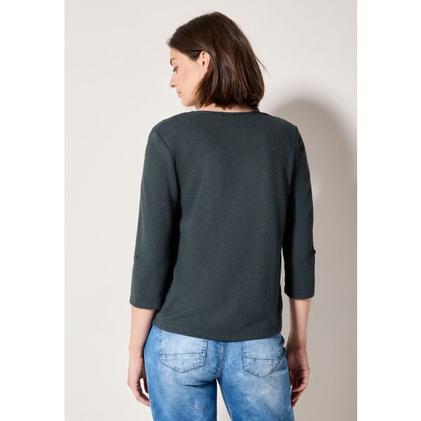 Cecil crêpe vest slate khaki 323110 16563