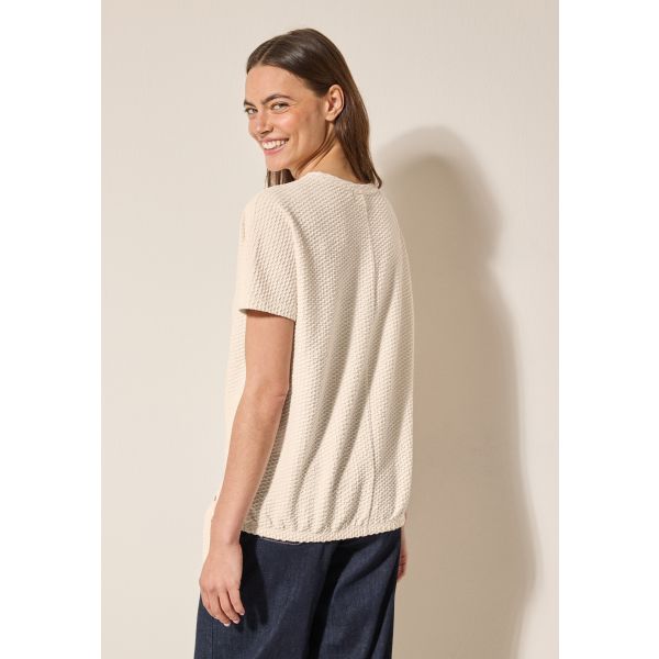 Cecil structuur shirt beige 323112 16767