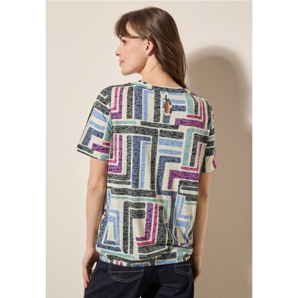 Cecil print shirt alabaster white 323119 32259