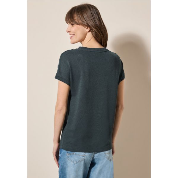 Cecil shirt met knopen slate khaki 323121 16563