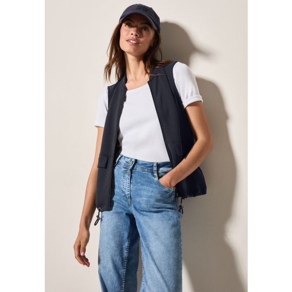 Cecil sweat gilet universal blue 323135 15512