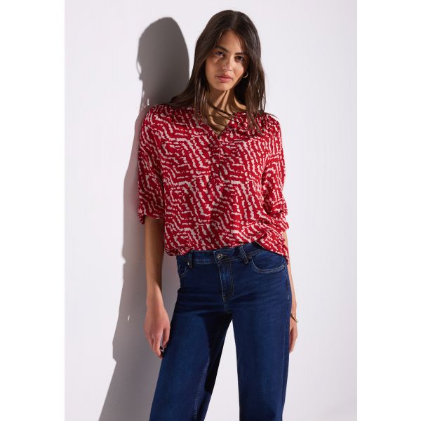 Street One print shirt glory red 323169 36278