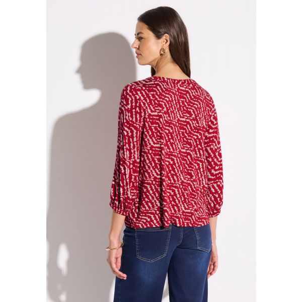 Street One print shirt glory red 323169 36278