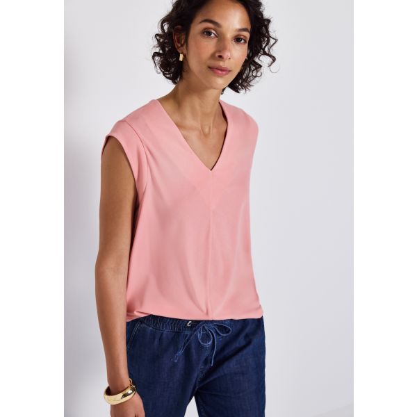 Street One V-hals top blush peach 323329 16787