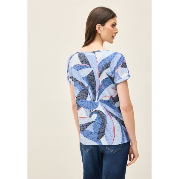 Cecil print shirt urban navy blue 323515 36715