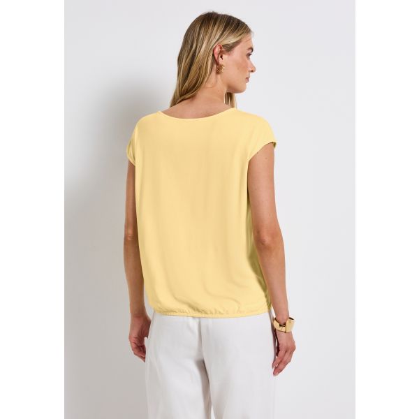 Street One v-hals shirt cream yellow 323529 16901