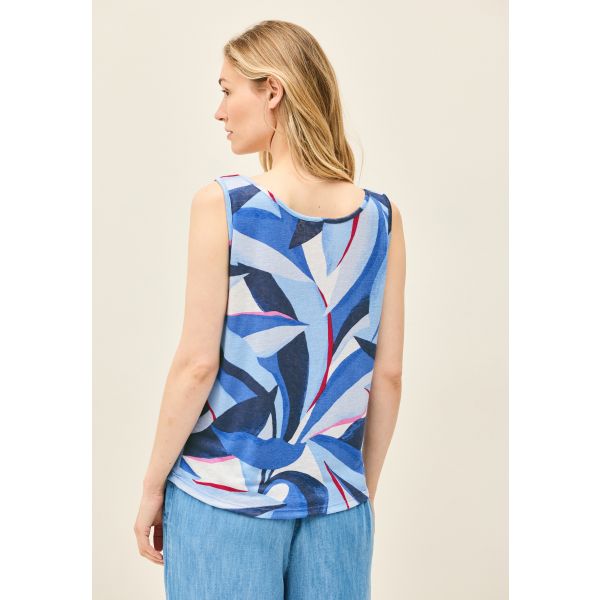 Cecil fijn brei print top urban navy 323541 36715