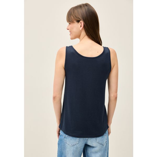 Cecil fijn brei top navy blue 323543 16715