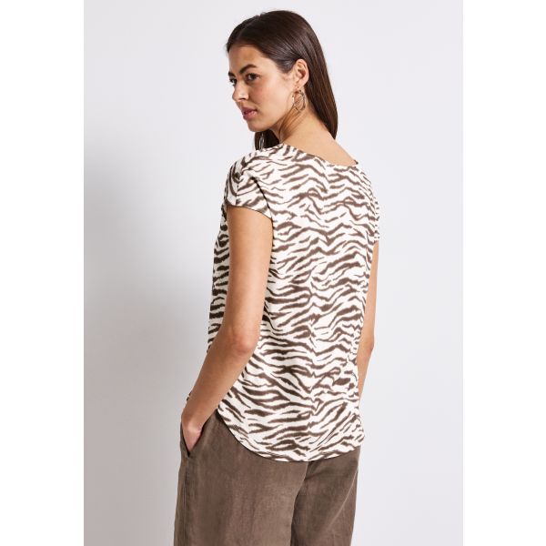 Street One print shirt nomad brown 323569 36762