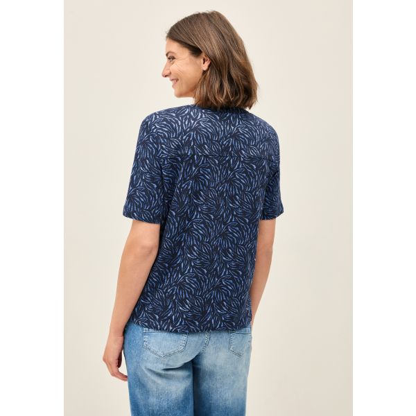 Cecil print shirt navy blue 323588 36715