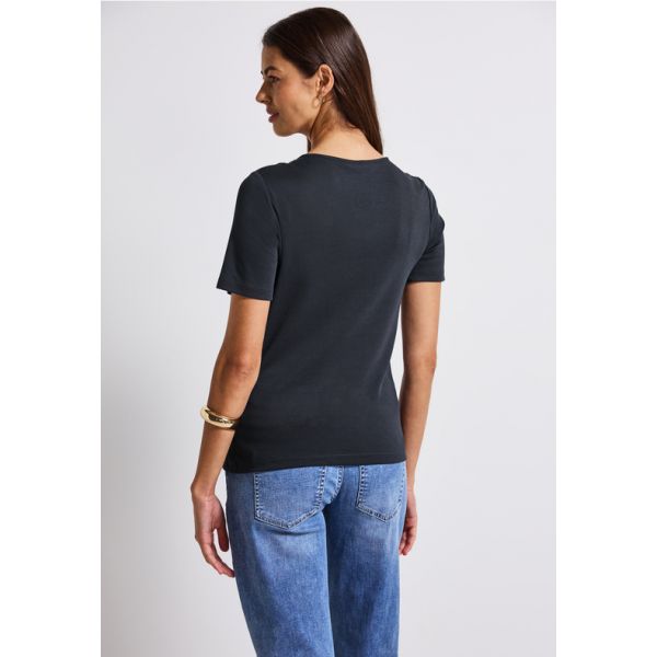 Street One heart line shirt deep blue 323675 16859