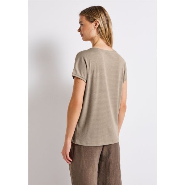 Street One streep shirt morning beige 323683 2701 