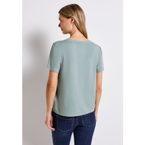 Street One V-hals shirt arona blue 323697 17020