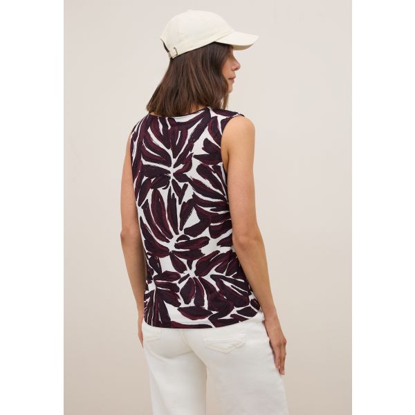Cecil print top mulberry red 323700 36900