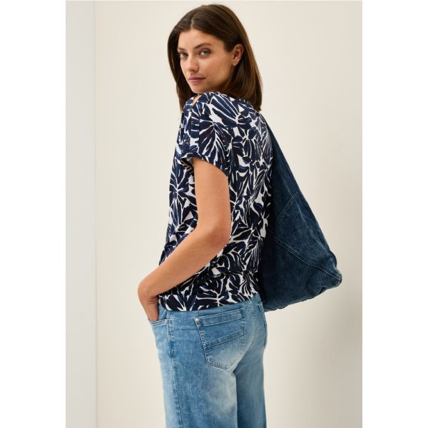 Cecil print shirt urban dark blue 323704 36831