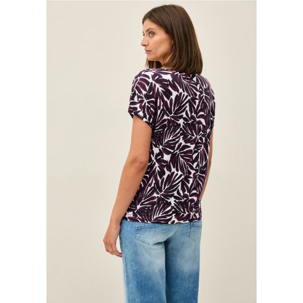 Cecil print shirt mulberry red 323704 36900
