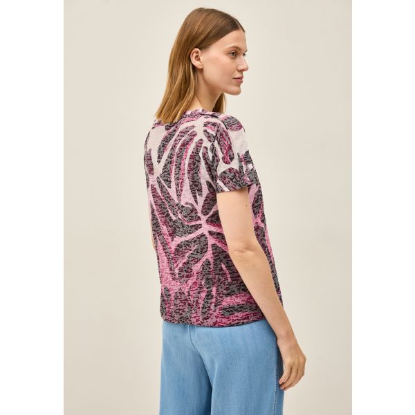 Cecil print shirt mulberry red 323716 36900