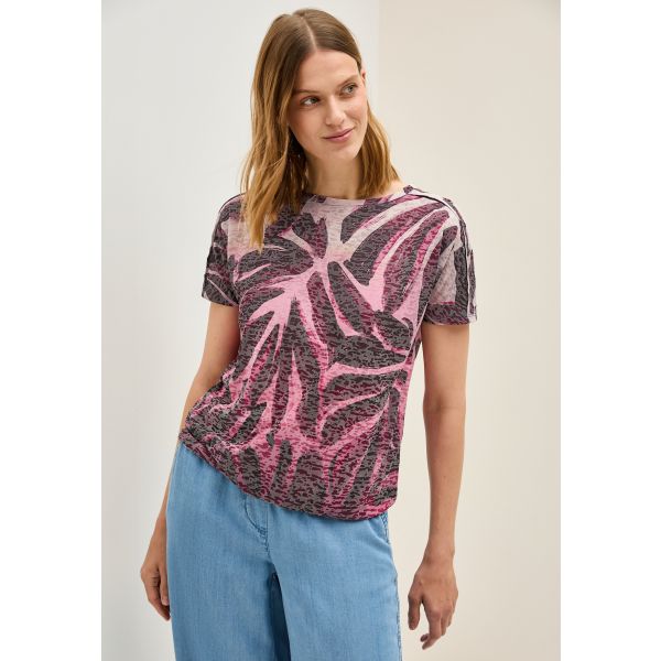 Cecil print shirt mulberry red 323716 36900