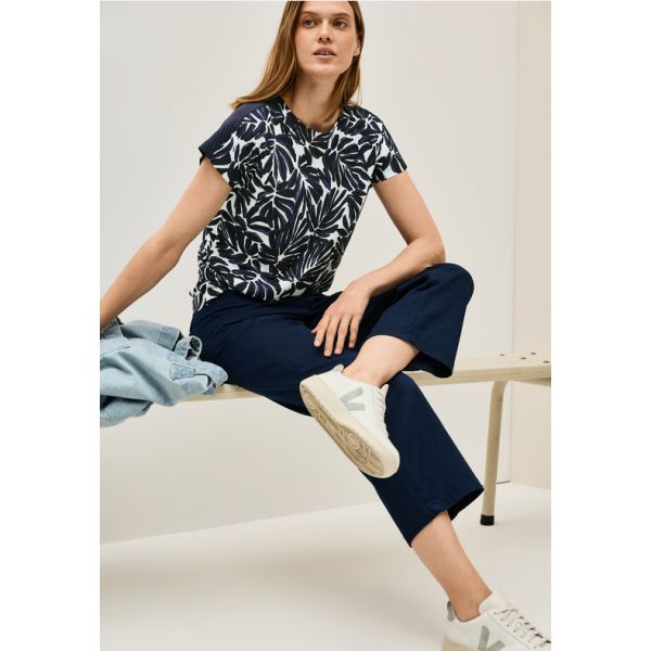Cecil print shirt urban dark blue 323718 36831