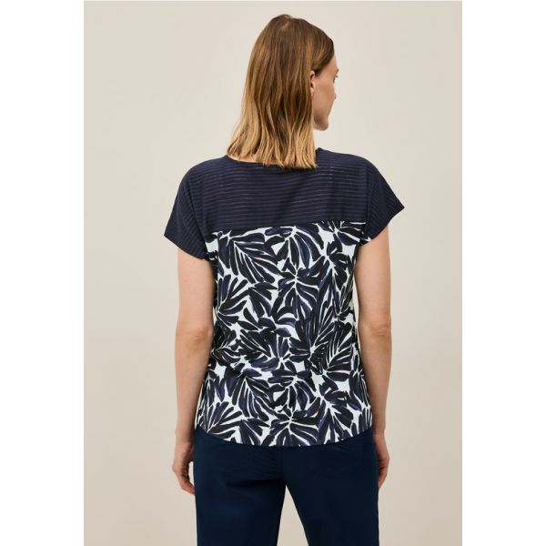 Cecil print shirt urban dark blue 323718 36831