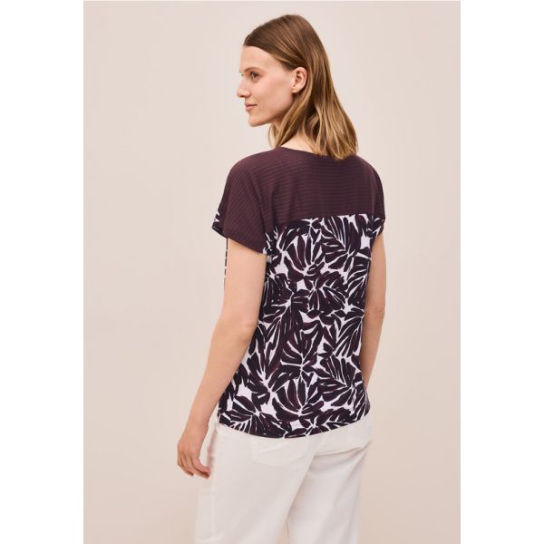 Cecil print shirt murberry red 323718 36900
