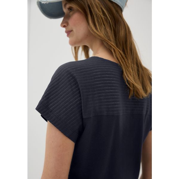 Cecil mix shirt urban dark blue 323719 16831