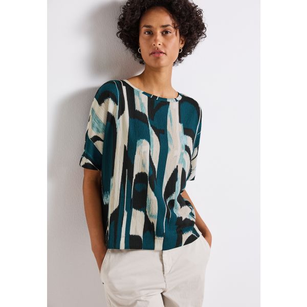 Street One print shirt tide blue 323738 36857