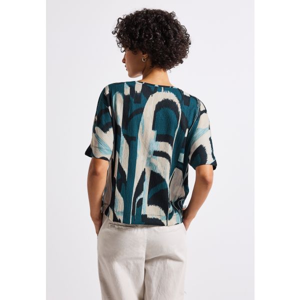 Street One print shirt tide blue 323738 36857