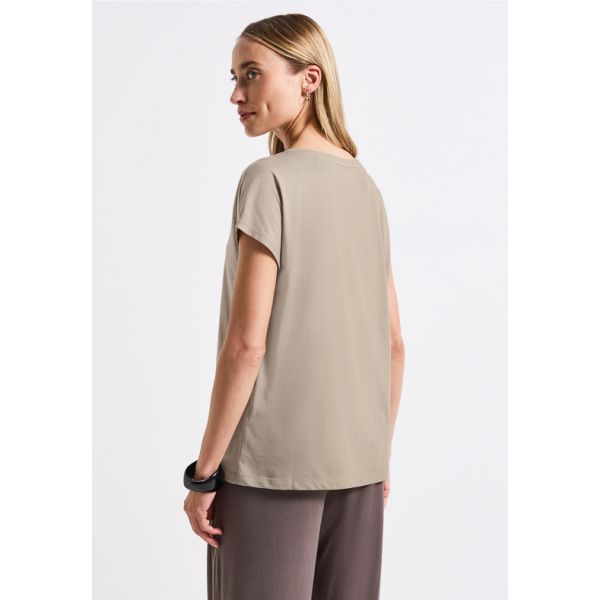 Srteet One tekst shirt morning beige 323740 27019