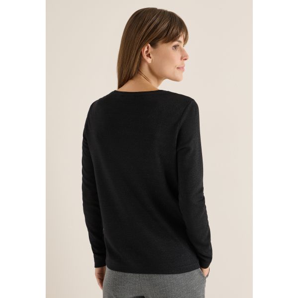 Cecil glitter shirt black 323816 10001