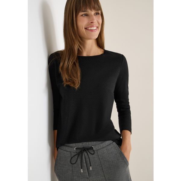 Cecil glitter shirt black 323816 10001